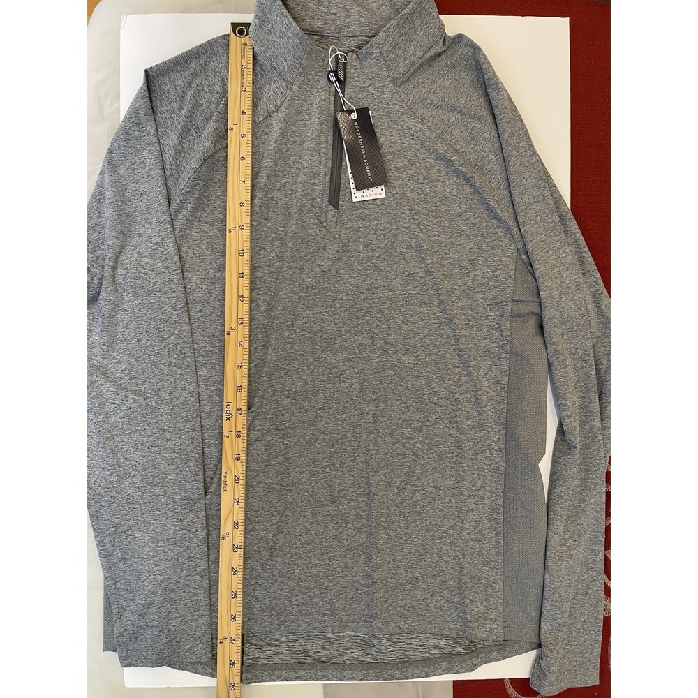 NEW Holderness & Bourne Airation Darrow Pullover Sz Medium Heathered Charcoal - Picture 8 of 9